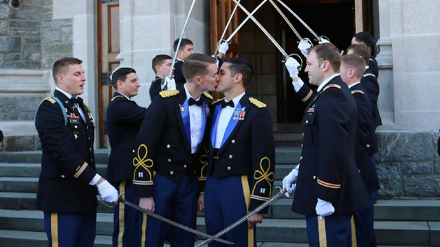 First same-sex active-duty couple marries at West Point