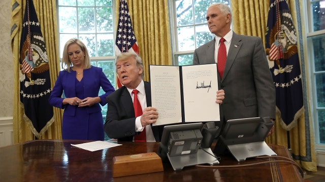 President Trump signs executive order stopping family separations at border