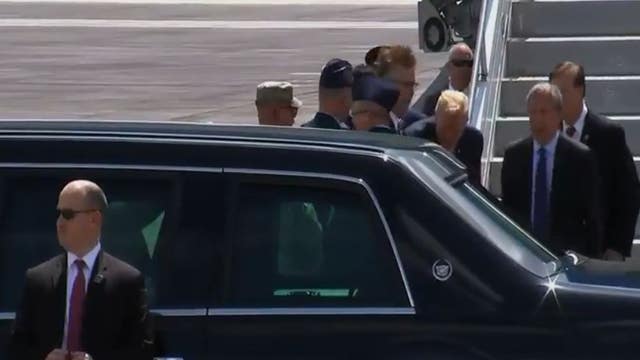 President Trump arrives in Texas to meet with families of victims of Santa Fe shooting