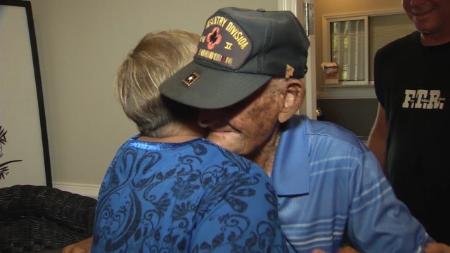 WWII vet reunited with daughter for 97th birthday gift