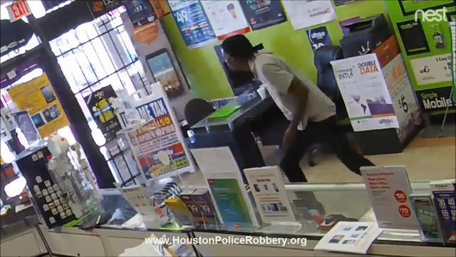 Robber locked out of own robbery at SW Houston cellphone store