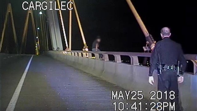 Video shows La Porte police pull woman from Fred Hartman Bridge