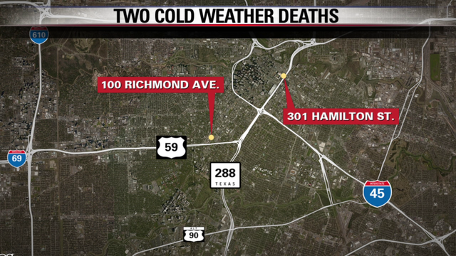 Two deaths linked to cold weather in Houston