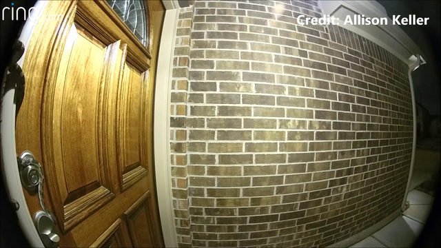 Doorbell camera alerts woman to large snake at her door