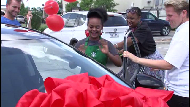 Homeless honors student surprised with car by man diagnosed with brain tumor
