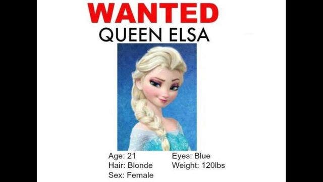 WANTED: Police department issues arrest warrant for Queen Elsa of 'Frozen'