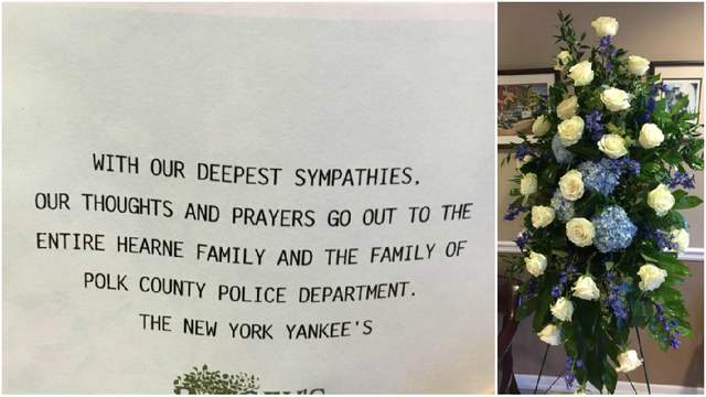 New York Yankees send flowers to Polk County Police, Officer Hearne's family