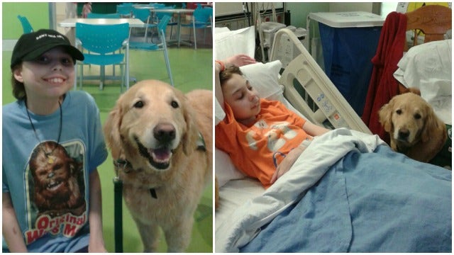 Georgia teen, facility dog share medical journey