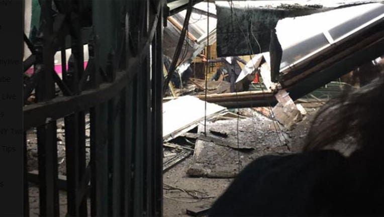 NJ Transit Train Strikes Hoboken Terminal, 1-402970