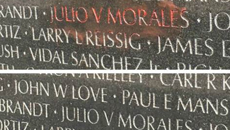 a4b3ba7a-Vietnam Memorial vandalized-401720