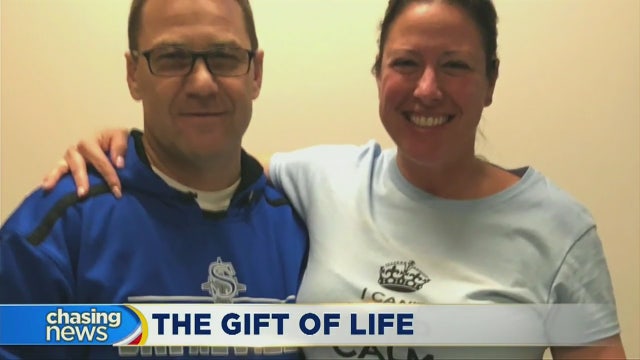 Sayreville High School football coach receives life-saving gift from wife.