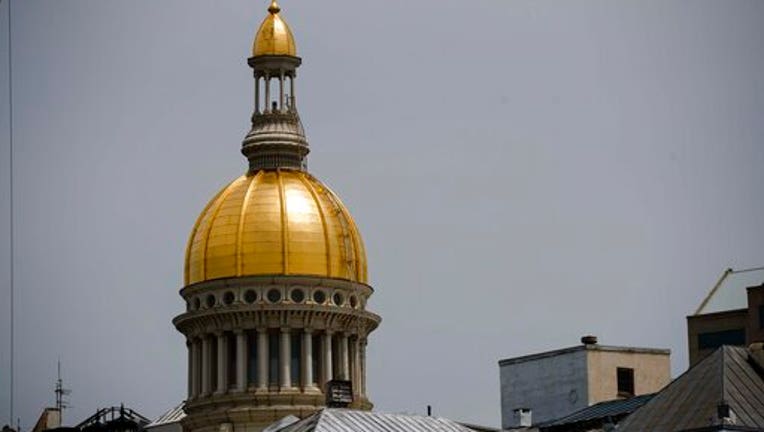 The New Jersey State House is seen while undergoing renovations in Trenton, N.J., Monday, Aug. 5, 2019. (AP Photo/Matt Rourke)