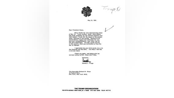 Letters between Trump and Nixon made public