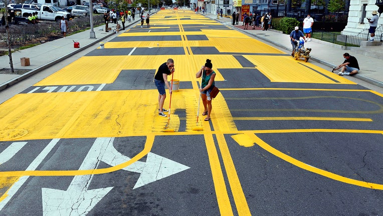 Black Lives Matter Road Painting