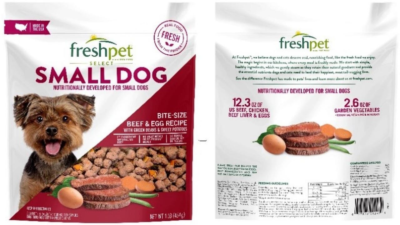 Freshpet recalls dog food due to potential salmonella contamination