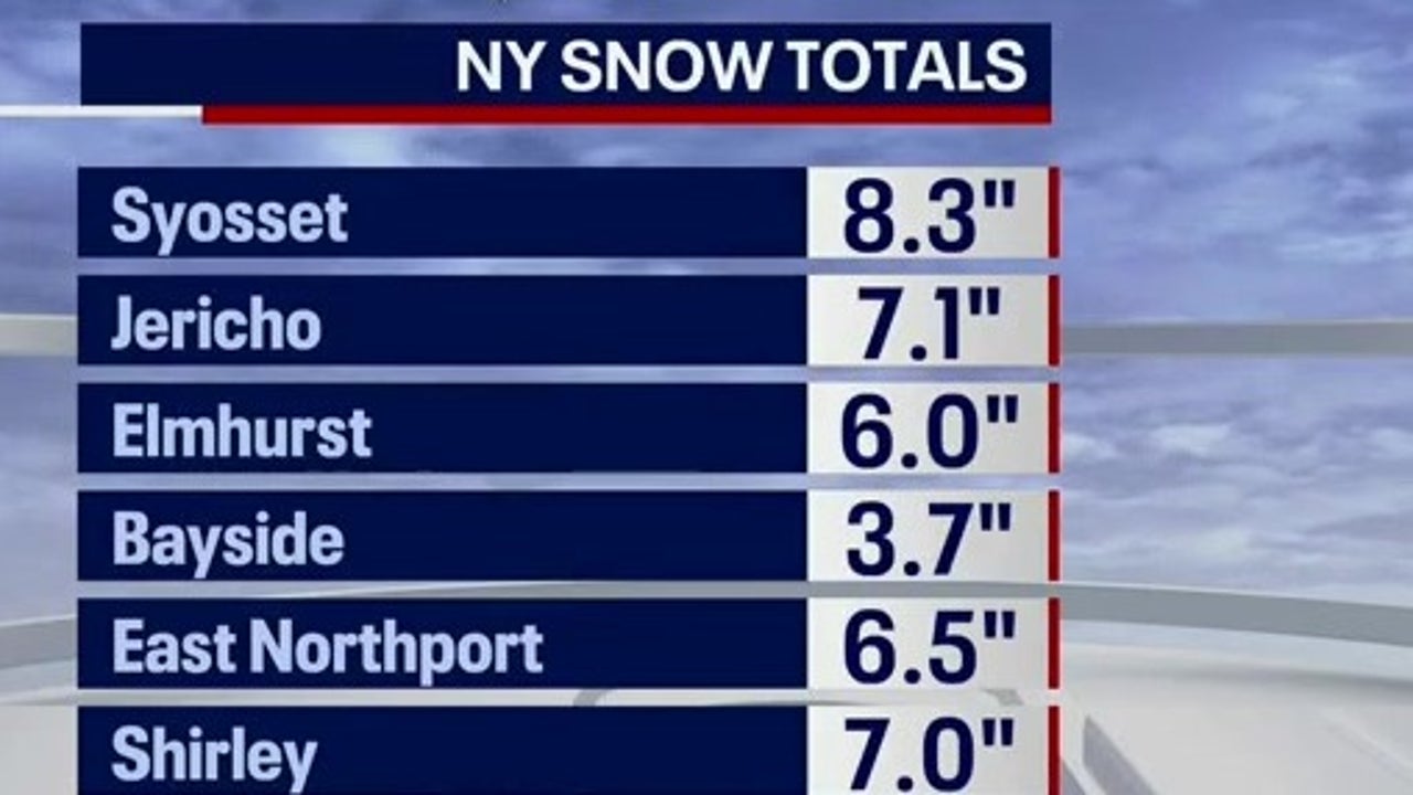 Snowfall totals for New York City, New Jersey, Connecticut, Long Island - Vimarsana News