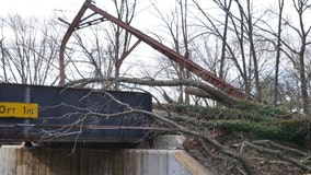 NJ Transit train service disruption: Fierce winds knock pole onto tracks