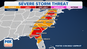 Outbreak of severe storms pounding the South with destructive winds, tornadoes on Wednesday