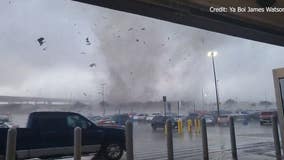 Video captures tornado ripping through Texas Walmart parking lot