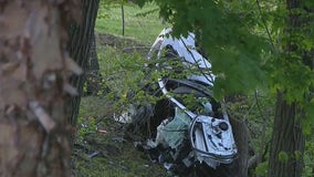 Officials investigate car down embankment in Glen Ridge