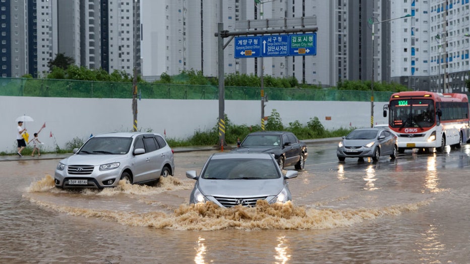 South Korea flooding image