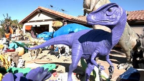 Dinosaurs live on, at least outside this retired teacher’s Nevada home