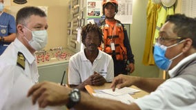 Adrift for 24 days, sailor rescued by Colombian navy after scrawling 'help' on boat