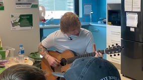 Ed Sheeran plays for sick patients at children's hospital in Australia