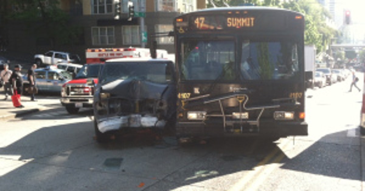 Van, Metro bus collision in Seattle leaves 3 injured | FOX 13 Seattle
