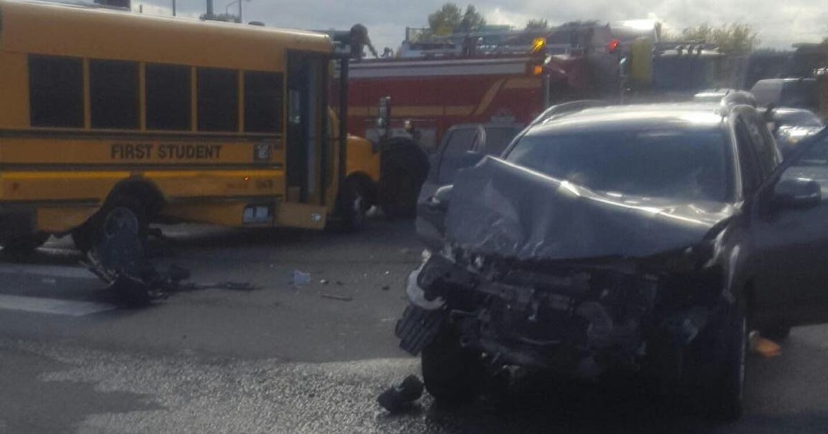 No kids hurt when SUV collides with school bus in south Seattle | FOX ...