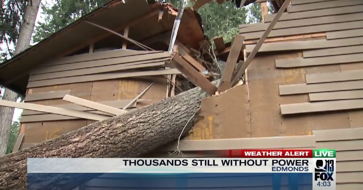 Day after windstorm, tens of thousands still without power in Puget ...