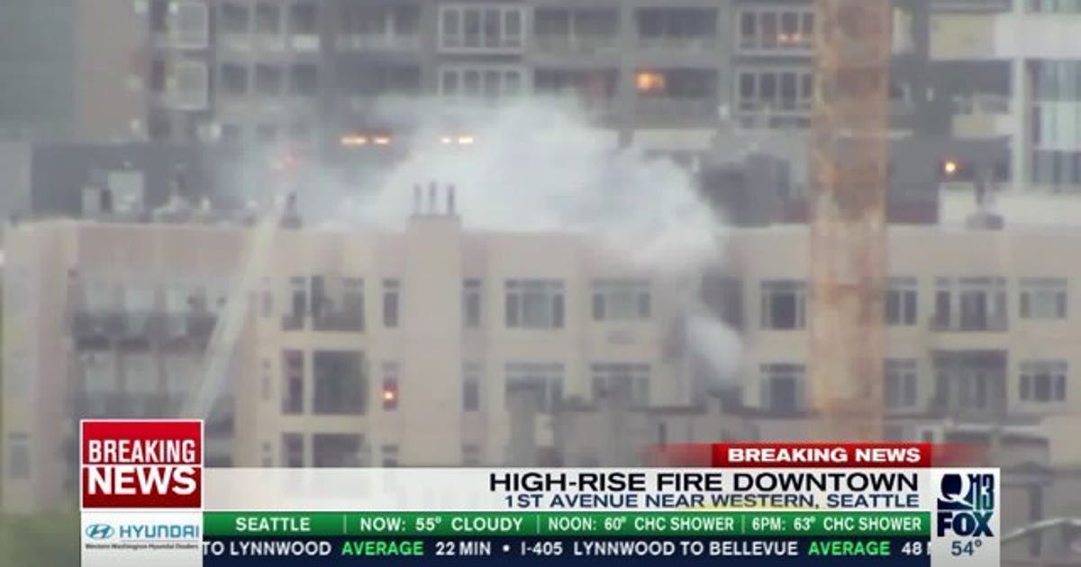 Crews fighting fire at high-rise in downtown Seattle | FOX 13 Seattle