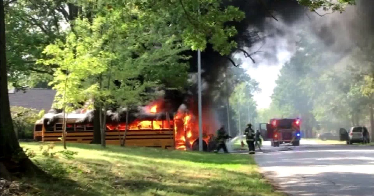 Hero driver saves dozens of students after school bus bursts into ...