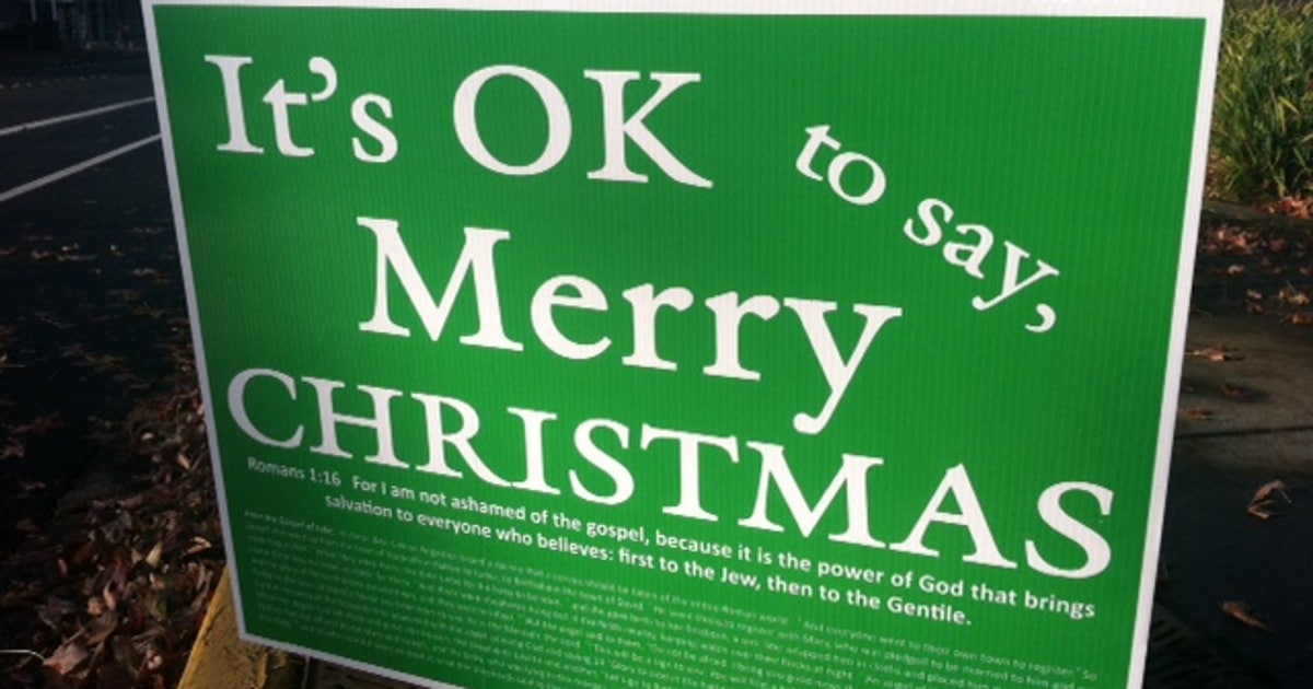 Merry Christmas signs stir up controversy in Redmond | FOX 13 Seattle