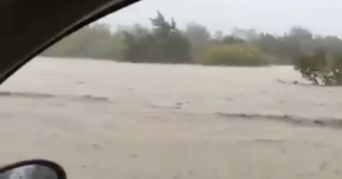 Man shares dramatic video of him trapped inside car 'floating down some ...