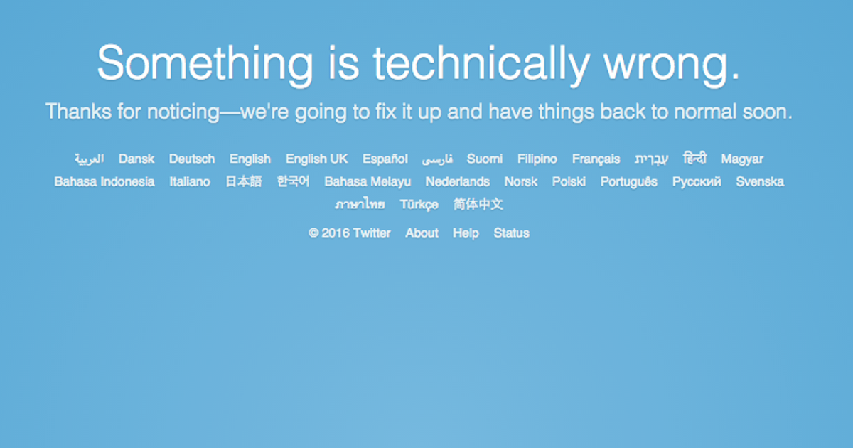 Twitter down: ‘Something is technically wrong’ error message shown to ...