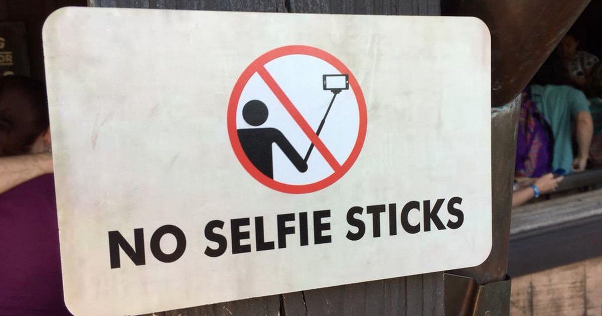 Selfie sticks officially banned at Walt Disney World and Disneyland