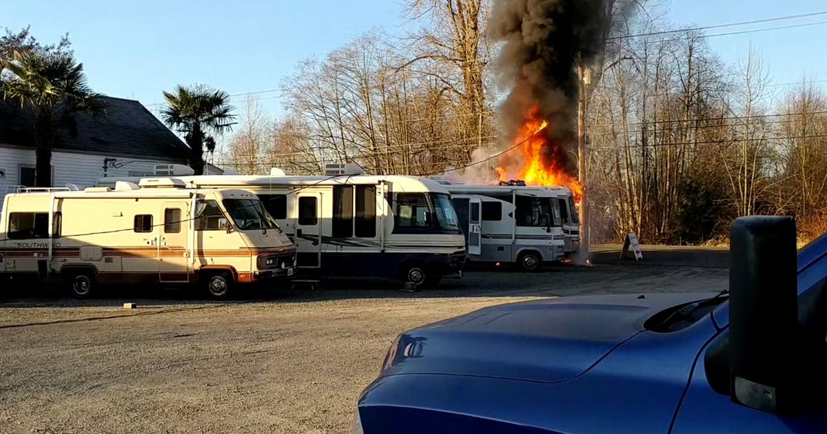WATCH: Dramatic video of fire at Sumner RV | FOX 13 Seattle