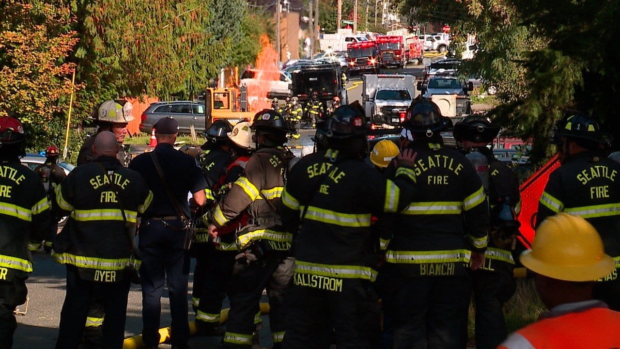 Three Injured After Gas Line Breaks, Catches Fire | FOX 13 Seattle