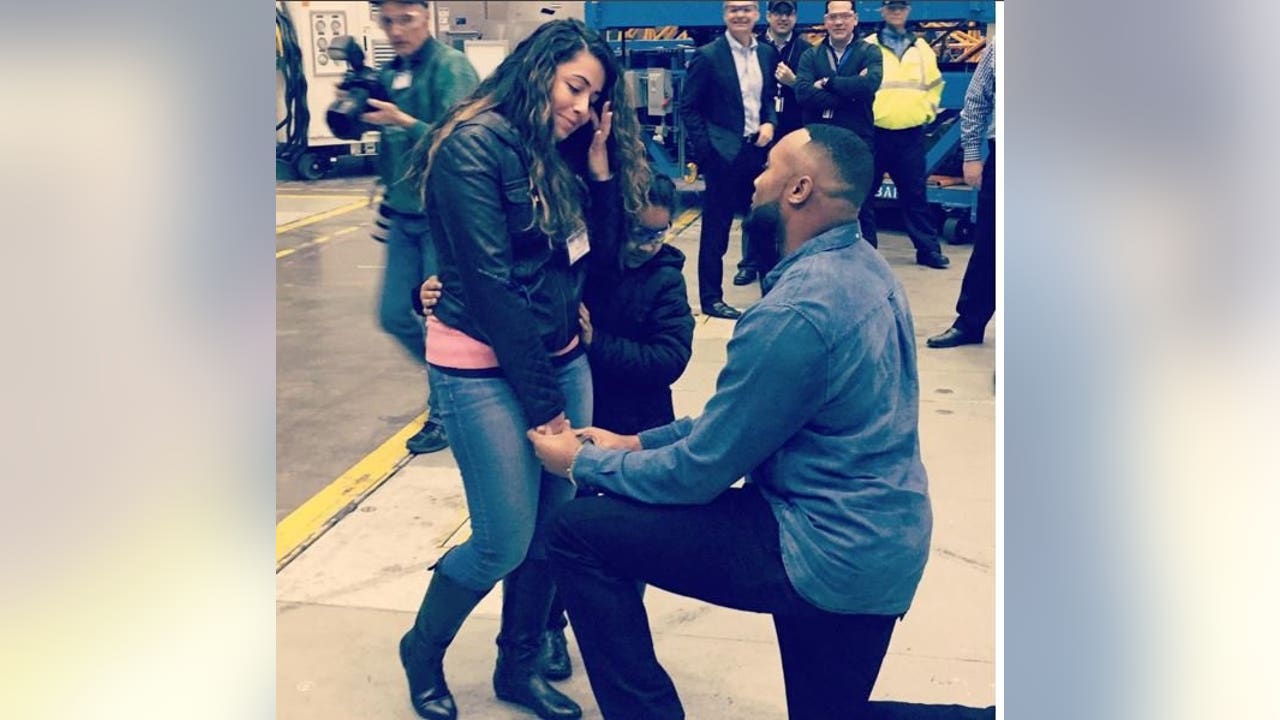 Here's why K.J. Wright decided to propose to his fiancee at Boeing last  month