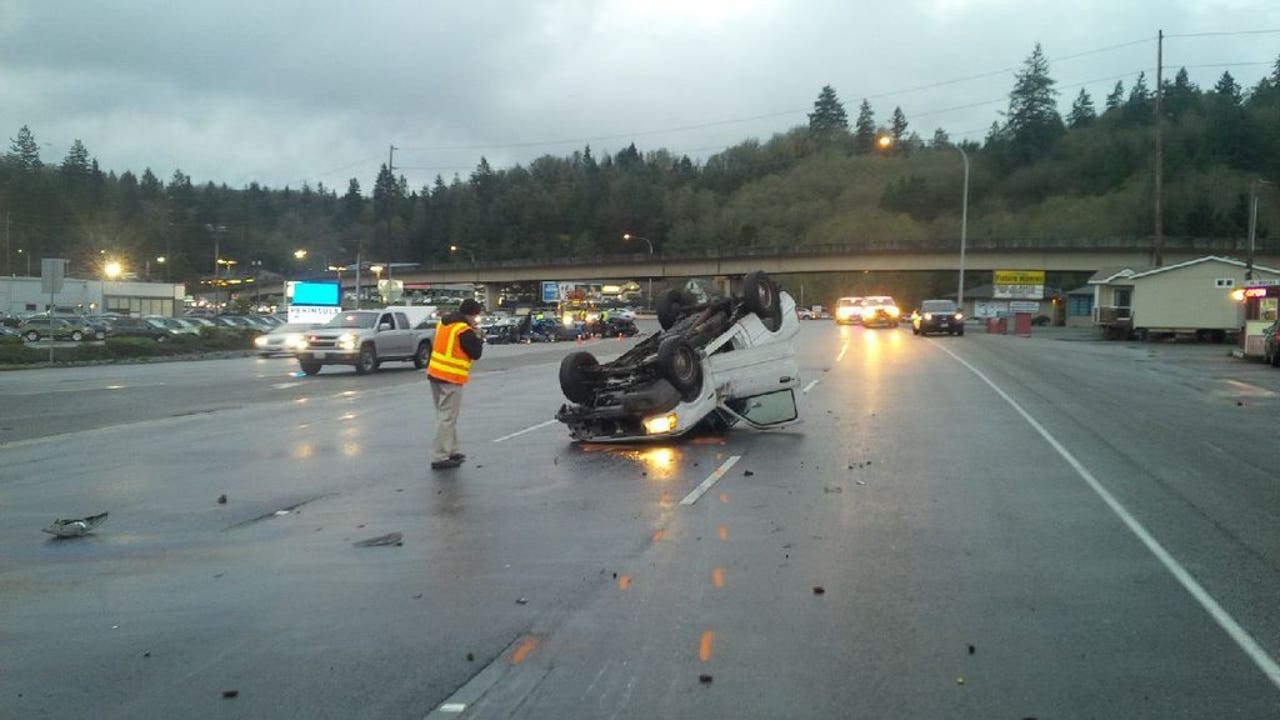 One Arrested, One Dead After 4-car Crash Cripples Traffic In Kitsap ...