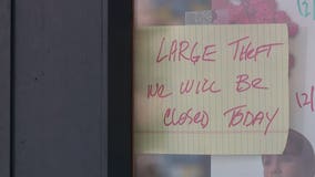 Burglars cut hole in store wall to steal thousands in running gear