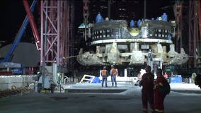 Bertha's Back: Front end of broken Seattle tunnel machine lifted out of ground