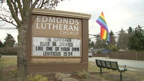 LGBT pride flag stolen from Edmonds church, again