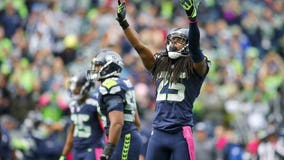 Richard Sherman erupts on sideline after Julio Jones' TD catch