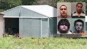 Four arrested after 15-year-old found living with barn animals, eating twigs and grass