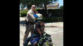 Video shows California trooper knocking down motorcyclist after freeway pursuit