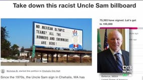 Petition calls Uncle Sam sign near Chehalis 'racist,' wants it taken down