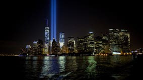 Twin beams of light commemorate 9/11 victims