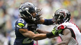 Quidditch or football? Richard Sherman dressed up as Harry Potter today